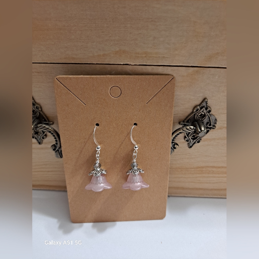 Purple Flower Earrings